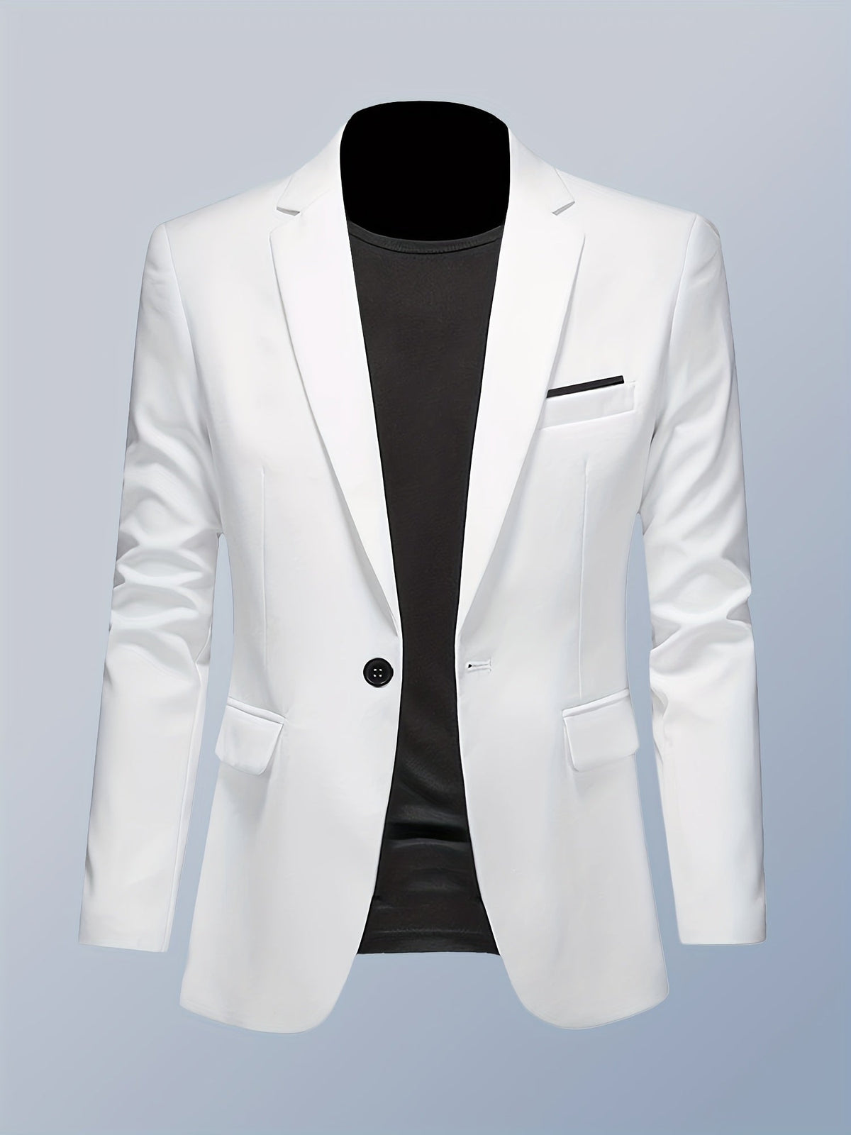 Heren slim fit blazer met één knoop