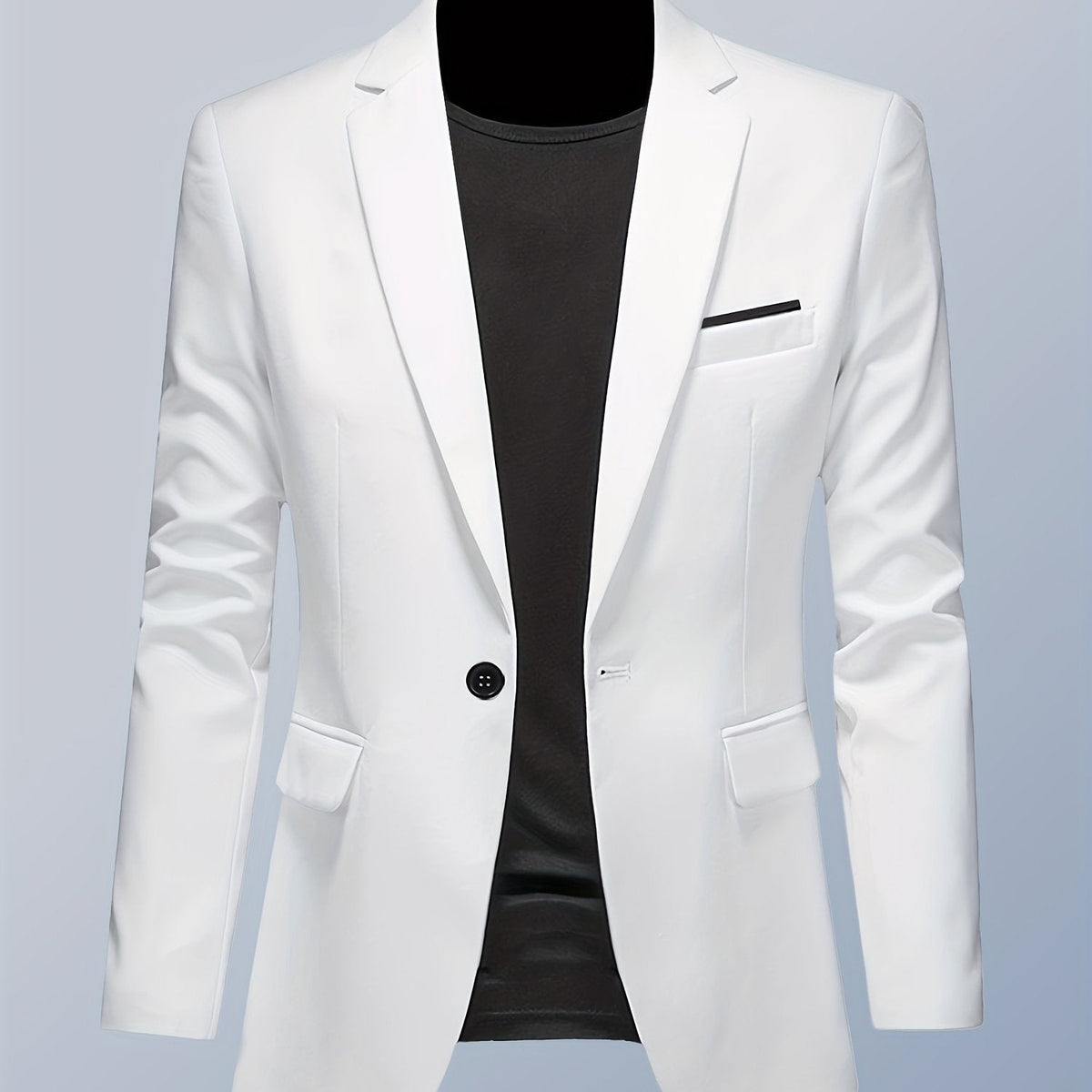 Heren slim fit blazer met één knoop