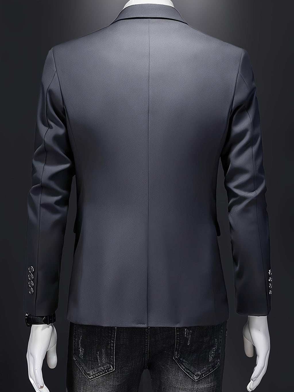 Heren slim fit blazer met één knoop