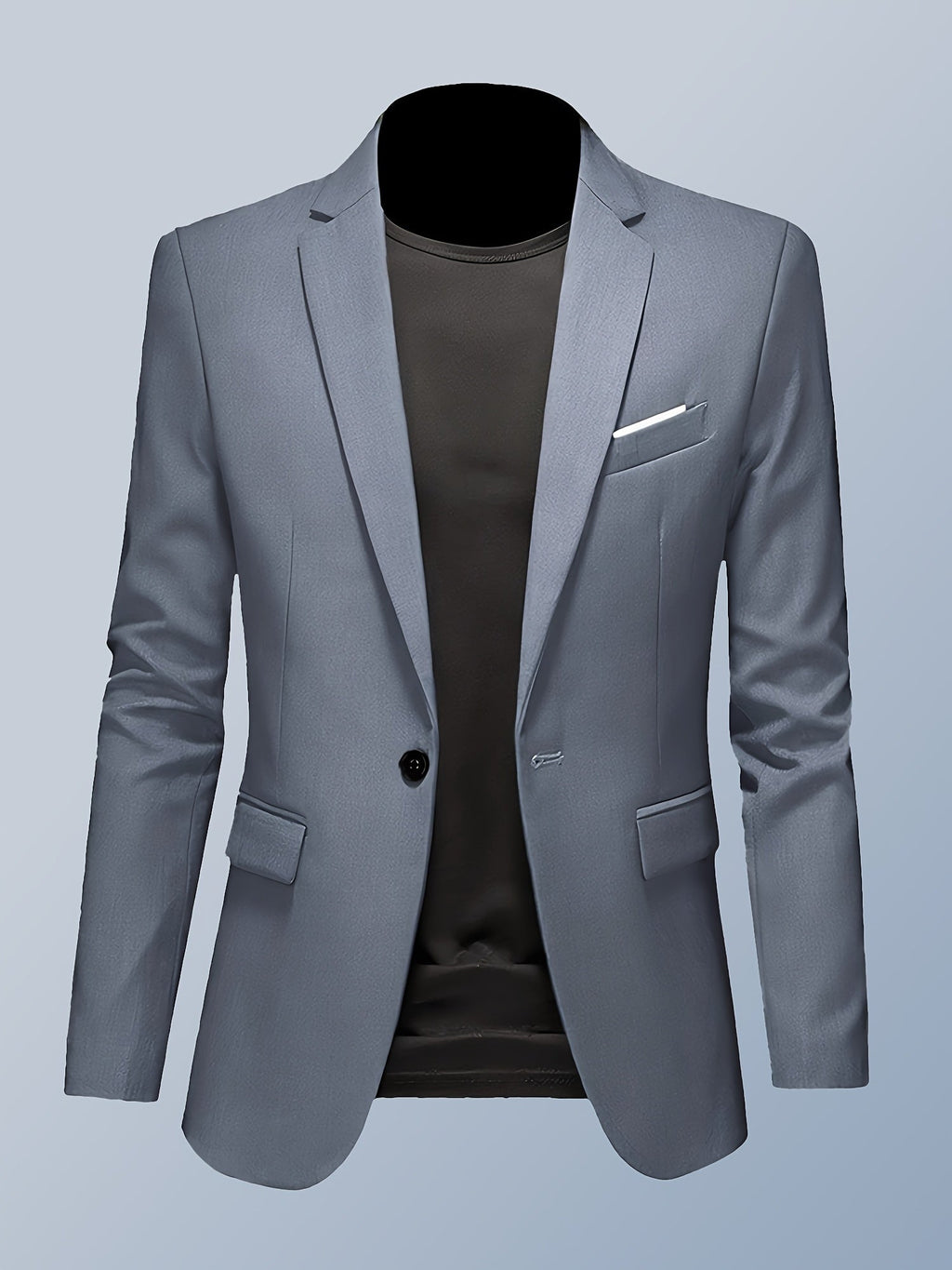 Heren slim fit blazer met één knoop