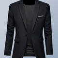 Heren slim fit blazer met één knoop