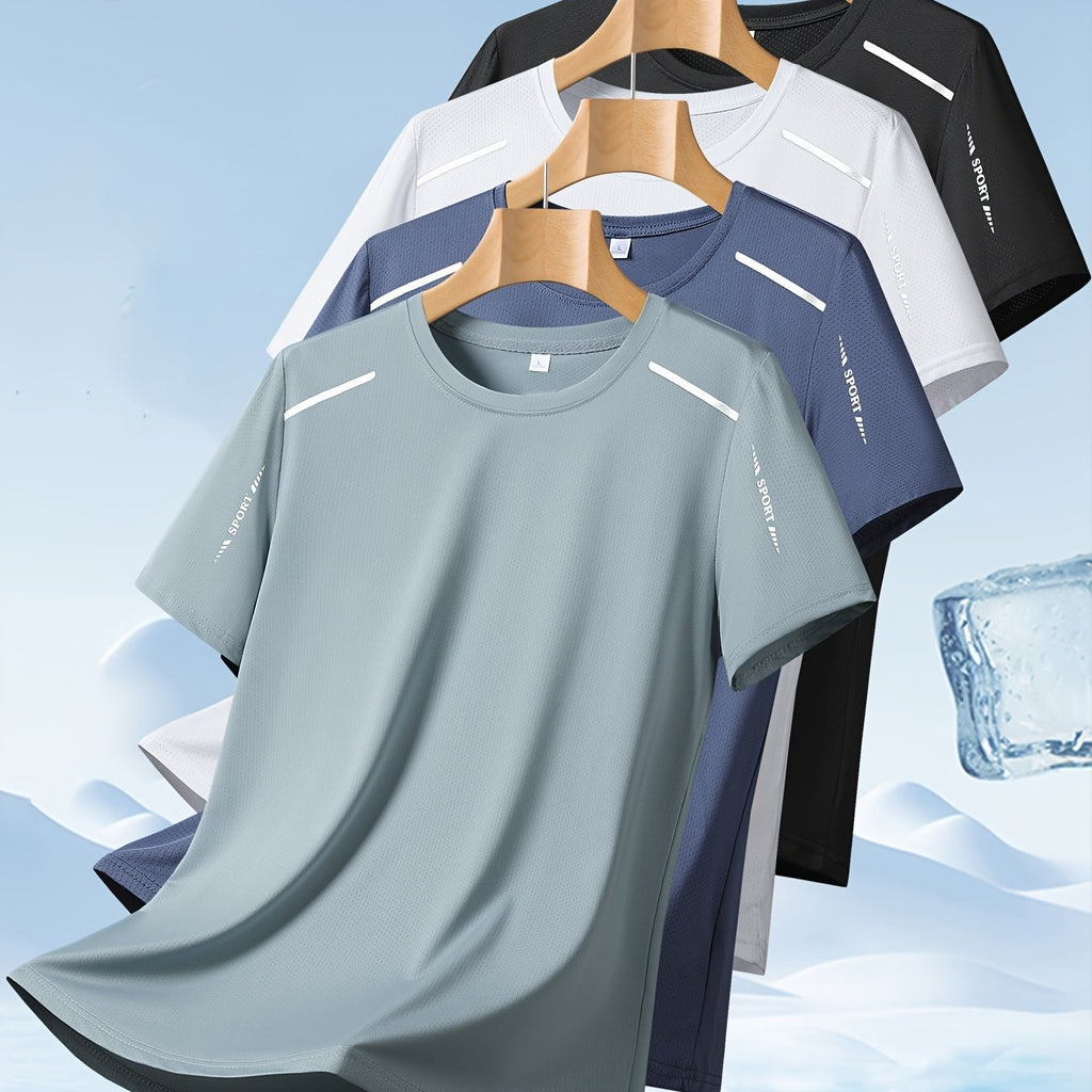 Set van 4 lichtgewicht sport T-shirts voor heren