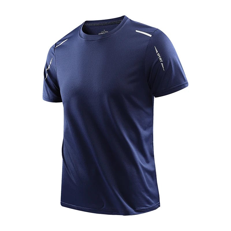 Heren sportshirt met korte mouwen, ademende en sneldrogende stof
