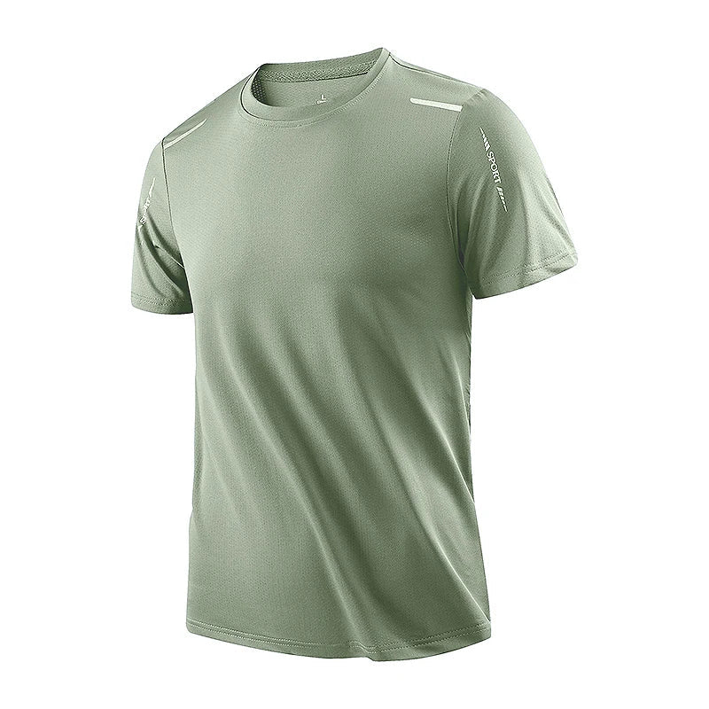 Heren sportshirt met korte mouwen, ademende en sneldrogende stof