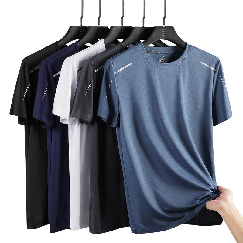Heren sportshirt met korte mouwen, ademende en sneldrogende stof
