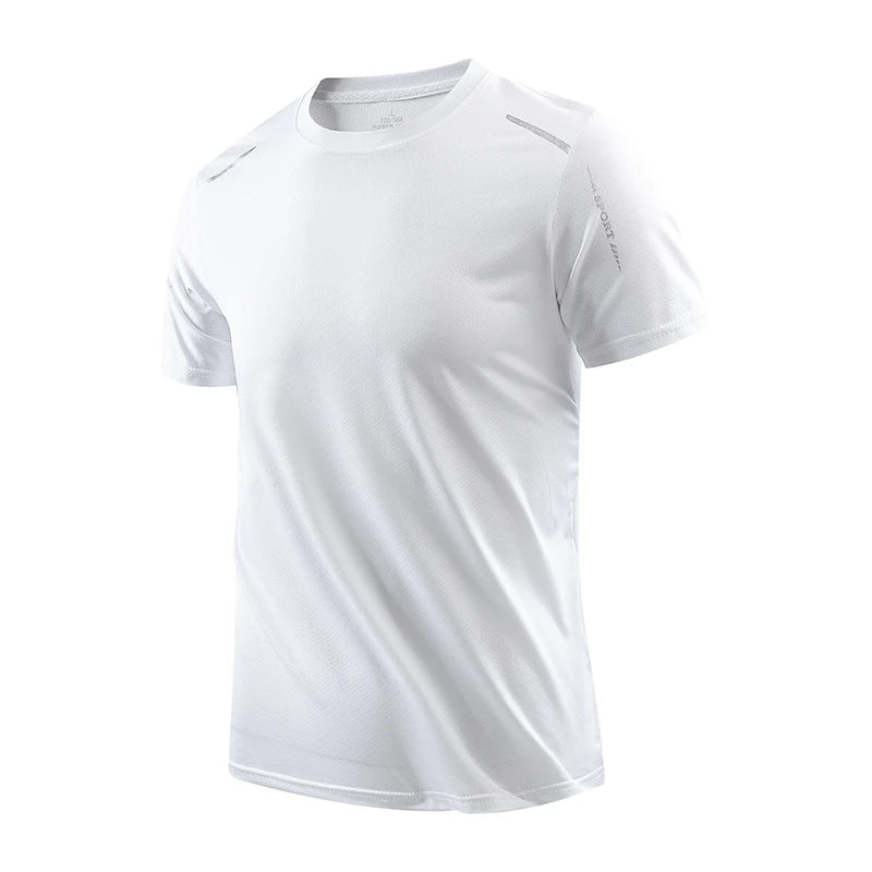 Heren sportshirt met korte mouwen, ademende en sneldrogende stof