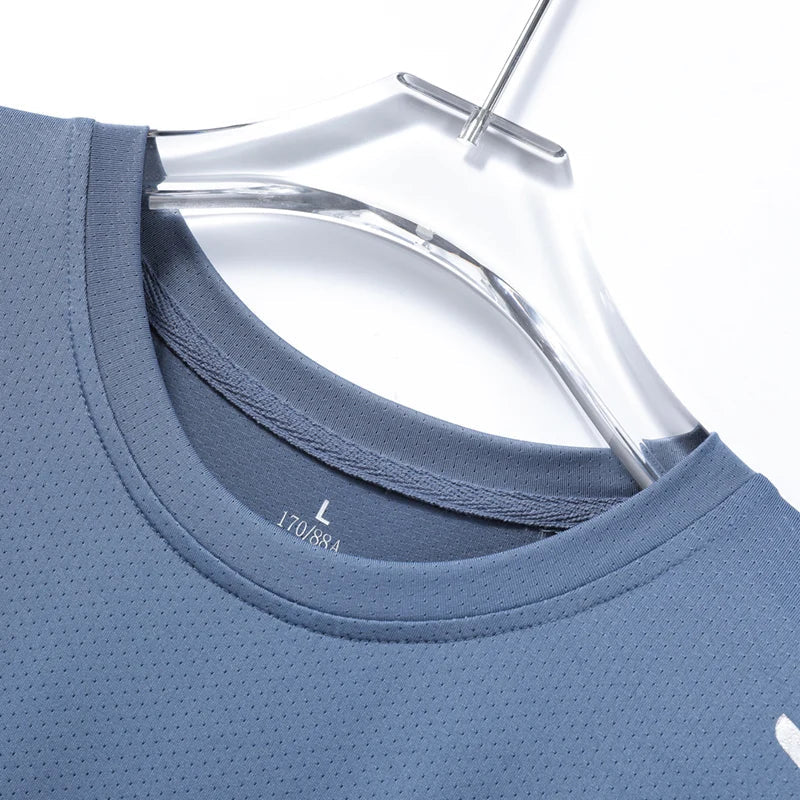 Heren sportshirt met korte mouwen, ademende en sneldrogende stof