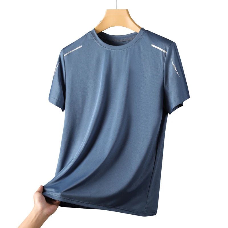 Heren sportshirt met korte mouwen, ademende en sneldrogende stof