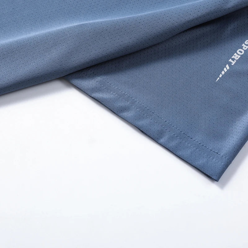 Heren sportshirt met korte mouwen, ademende en sneldrogende stof
