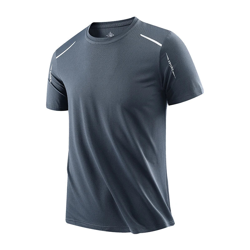 Heren sportshirt met korte mouwen, ademende en sneldrogende stof