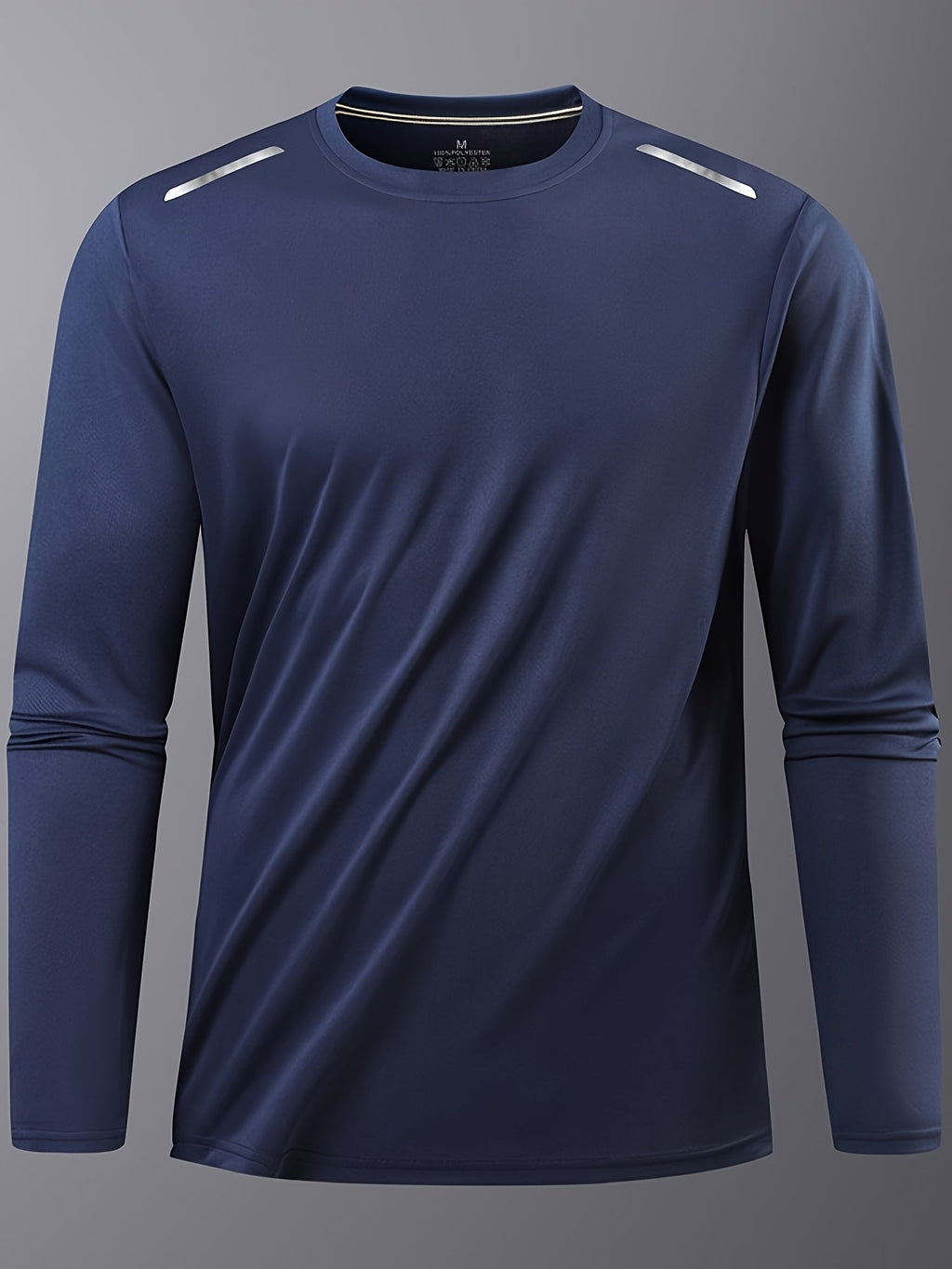 Heren T-shirt met lange mouwen, casual print en ronde hals
