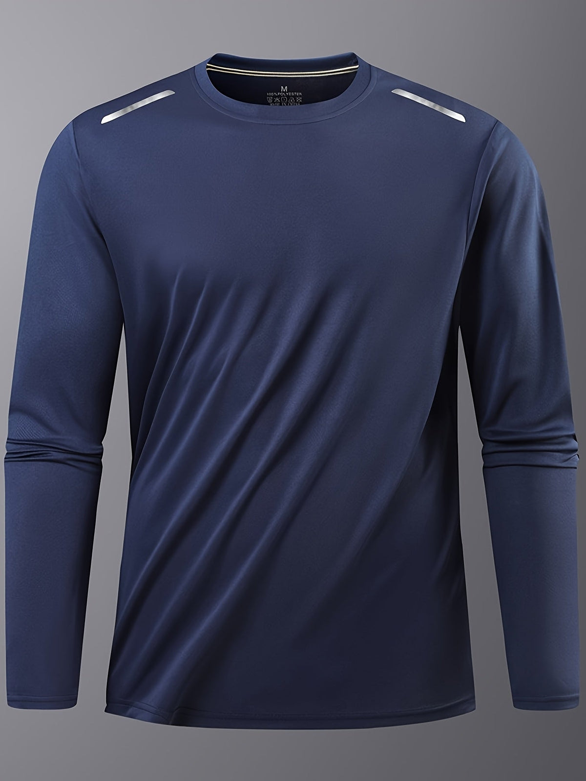 Heren T-shirt met lange mouwen, casual print en ronde hals