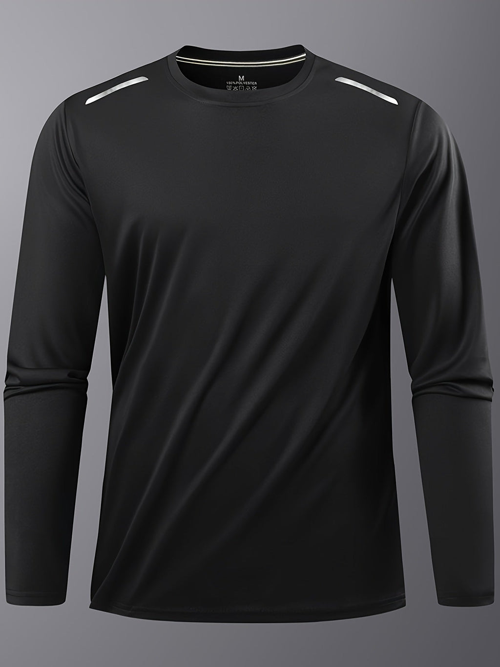 Heren T-shirt met lange mouwen, casual print en ronde hals