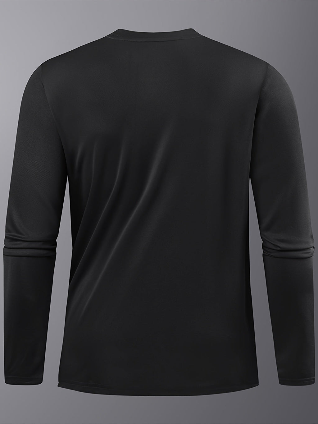 Heren T-shirt met lange mouwen, casual print en ronde hals