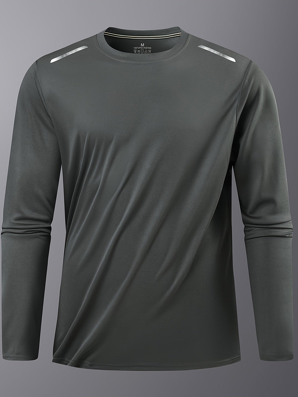 Heren T-shirt met lange mouwen, casual print en ronde hals