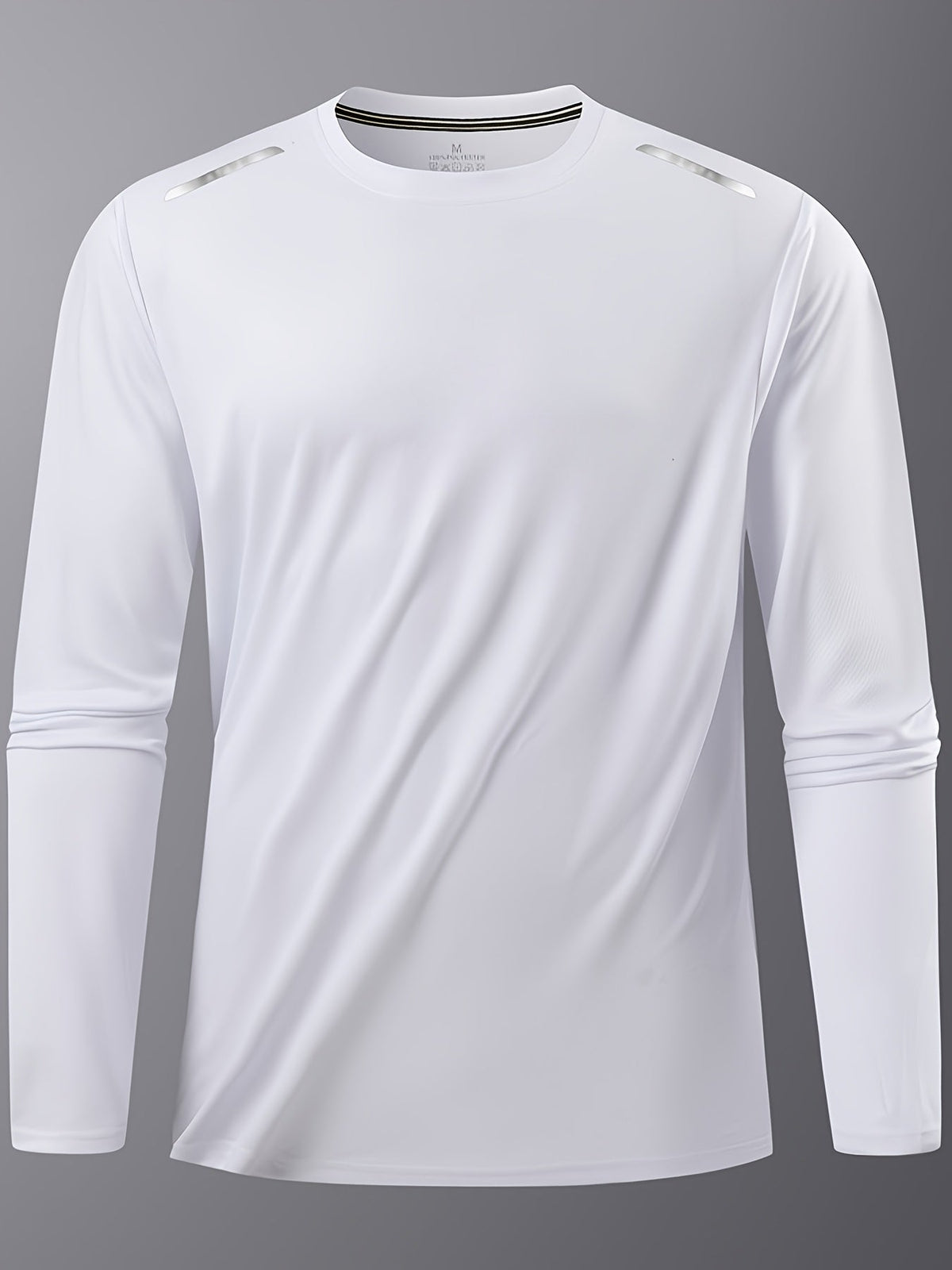 Heren T-shirt met lange mouwen, casual print en ronde hals