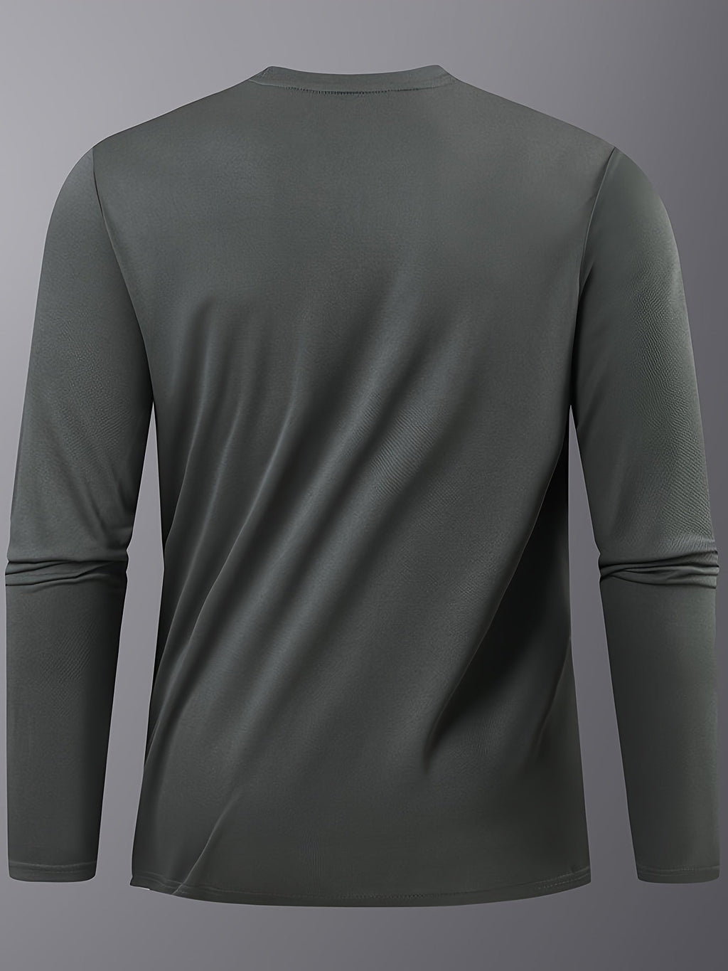 Heren T-shirt met lange mouwen, casual print en ronde hals