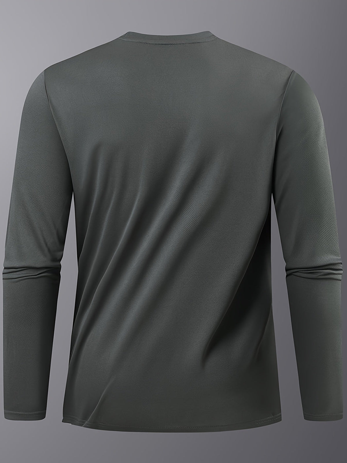 Heren T-shirt met lange mouwen, casual print en ronde hals