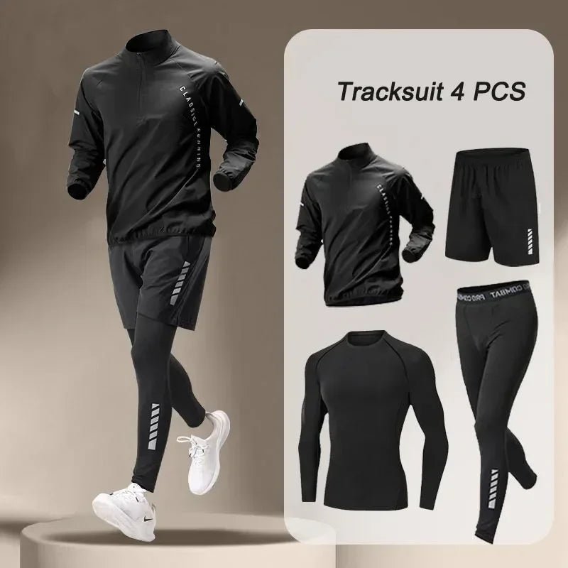 Heren trainingspak met half zip jas en comfortabele joggingbroek