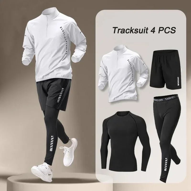 Heren trainingspak met half zip jas en comfortabele joggingbroek