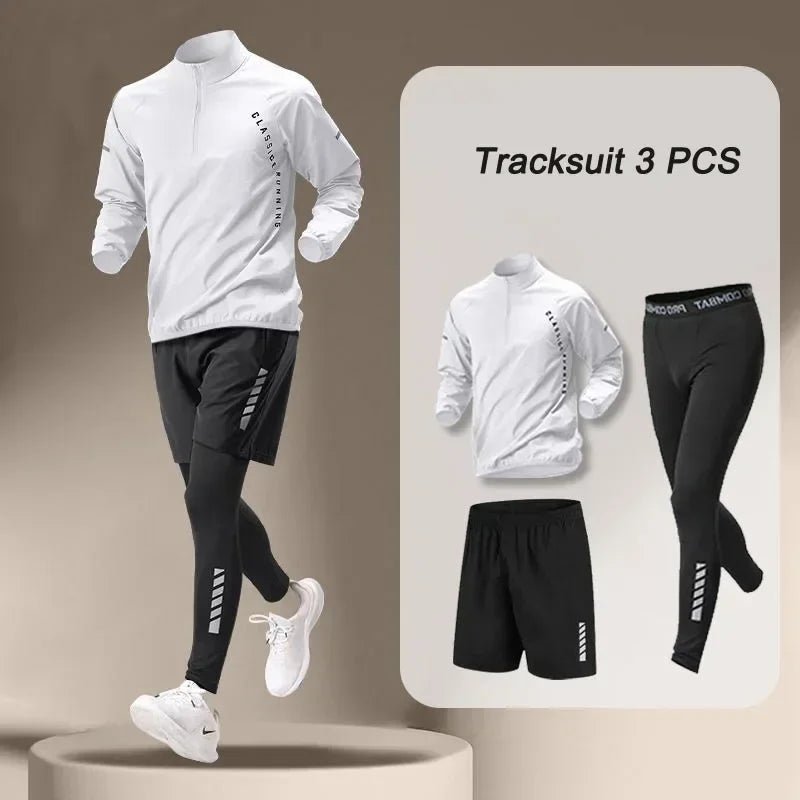Heren trainingspak met half zip jas en comfortabele joggingbroek