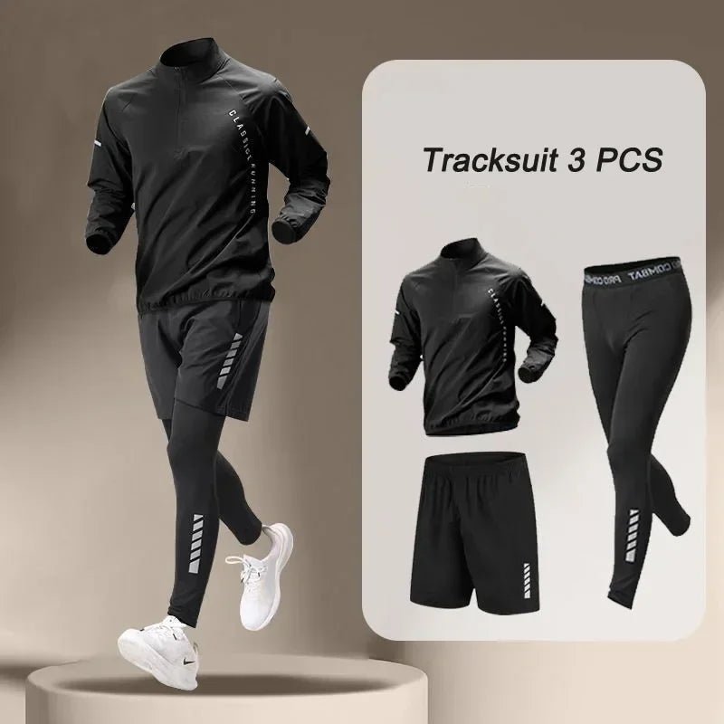 Heren trainingspak met half zip jas en comfortabele joggingbroek