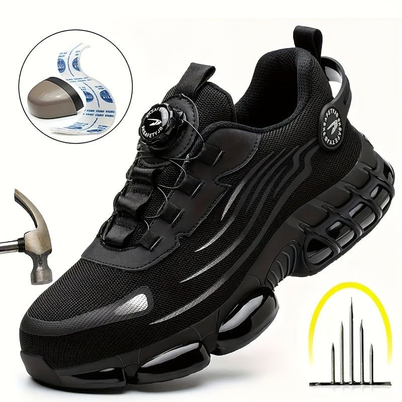 Heren werkschoenen met stalen neus en punctuurbestendige constructie met een draaisluiting - Spotlights shopping