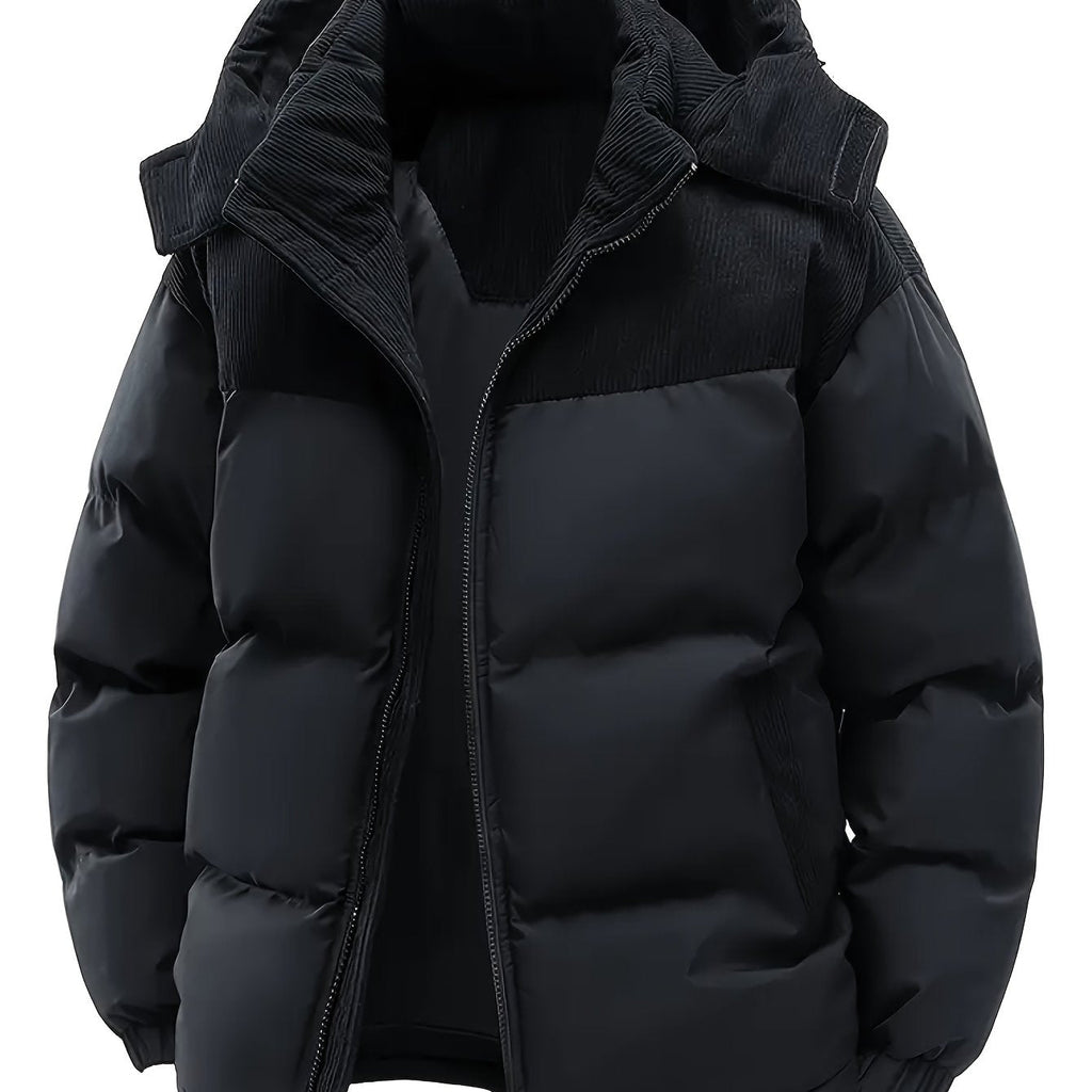 Heren Winterjas met Capuchon – Gevoerde Polyester Jas - Spotlights shopping