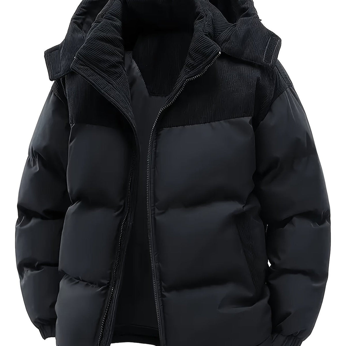 Heren Winterjas met Capuchon – Gevoerde Polyester Jas - Spotlights shopping