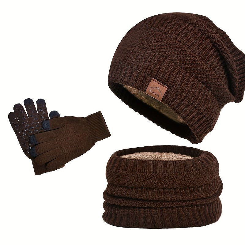 Heren Winterset 3-delig – Muts, Sjaal en Oorwarmers - Spotlights shopping