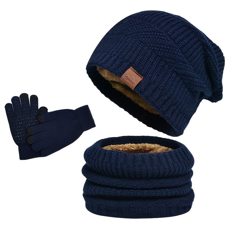 Heren Winterset 3-delig – Muts, Sjaal en Oorwarmers - Spotlights shopping