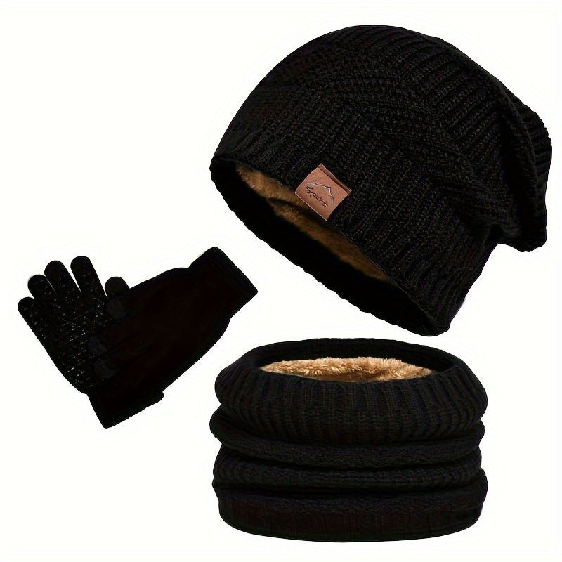 Heren Winterset 3-delig – Muts, Sjaal en Oorwarmers - Spotlights shopping