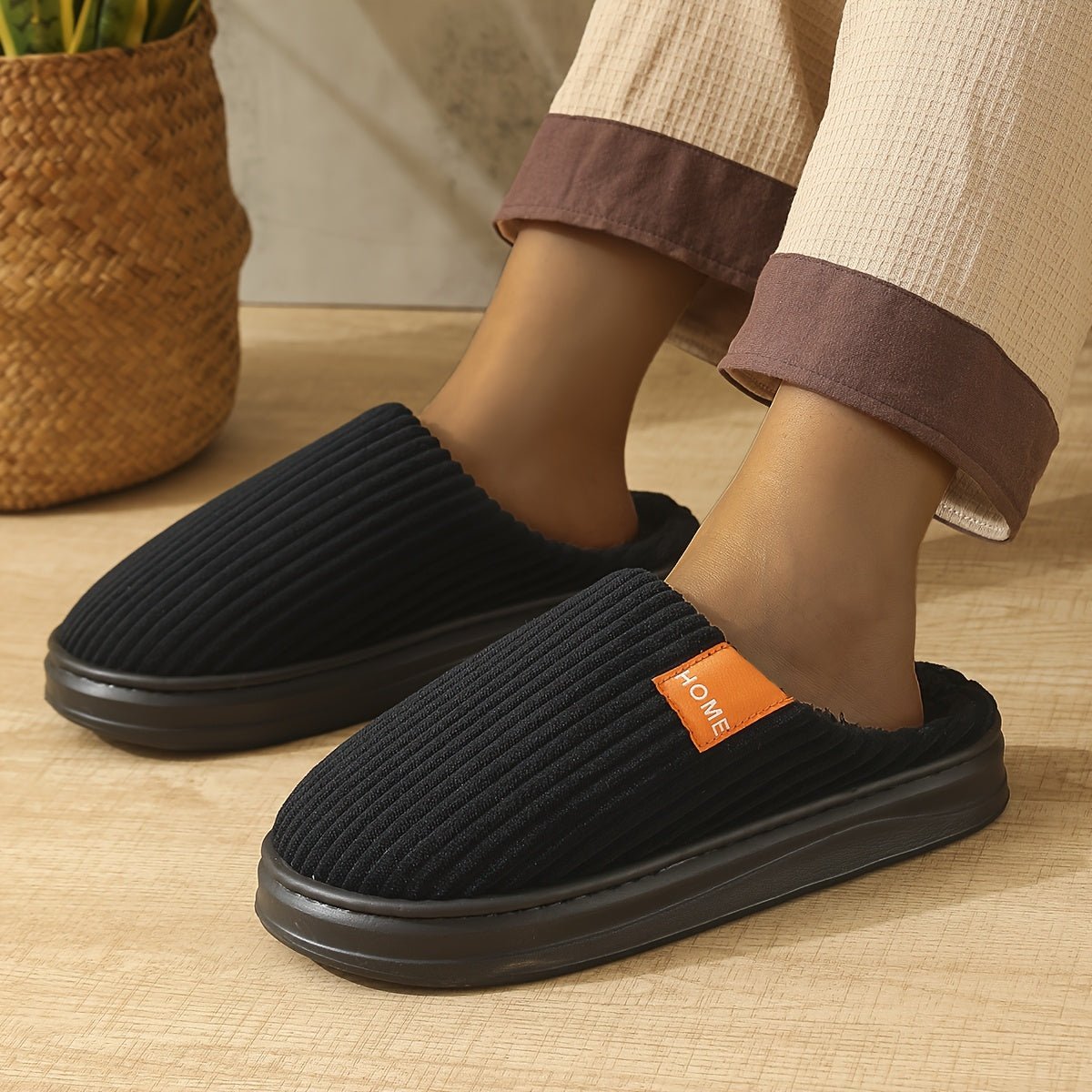 Heren winterslippers met warme voering in grote maten