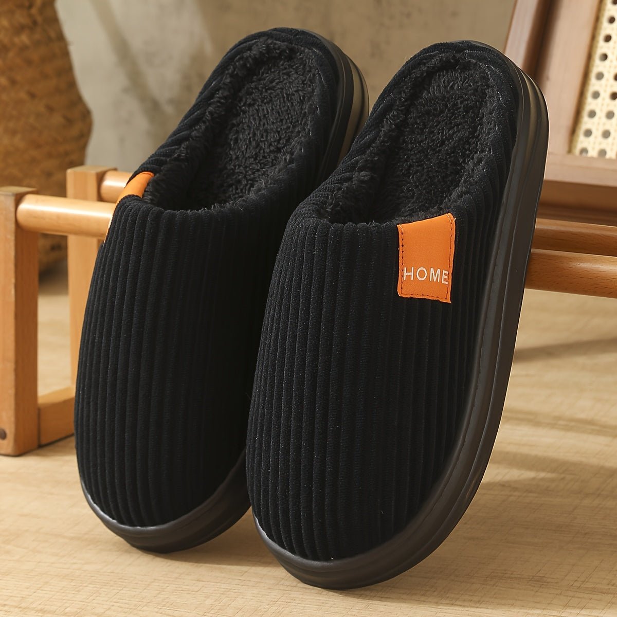 Heren winterslippers met warme voering in grote maten