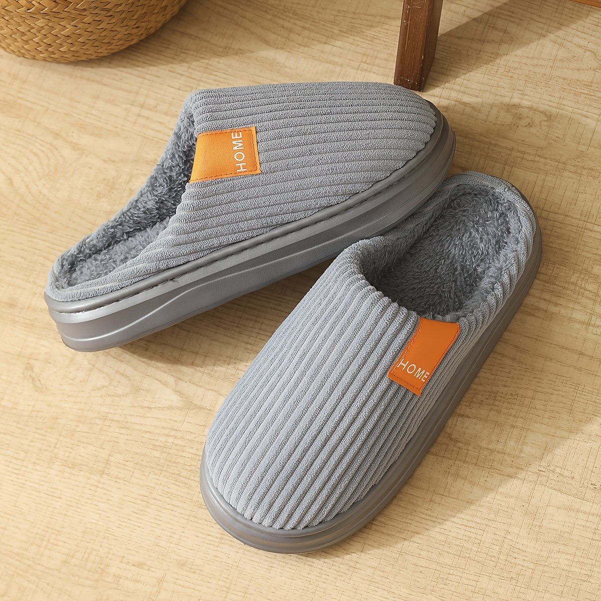 Heren winterslippers met warme voering in grote maten
