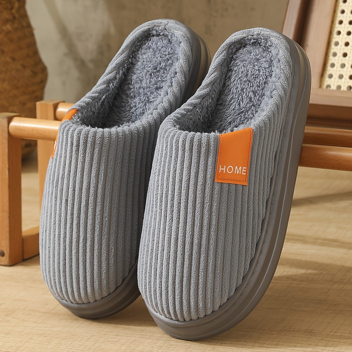 Heren winterslippers met warme voering in grote maten