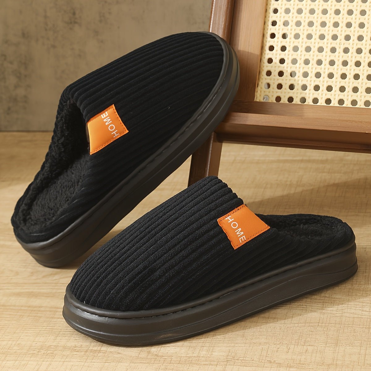 Heren winterslippers met warme voering in grote maten