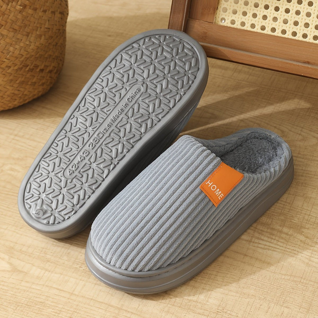 Heren winterslippers met warme voering in grote maten