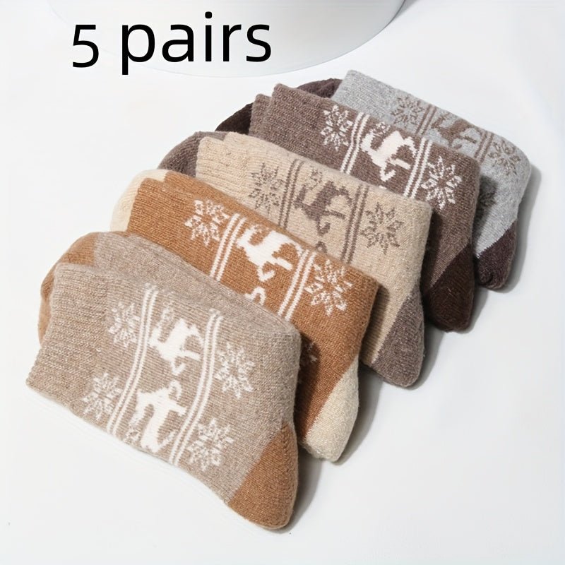 Heren Wintersokken 5 Paar – Warm met Fleecevoering - Spotlights shopping