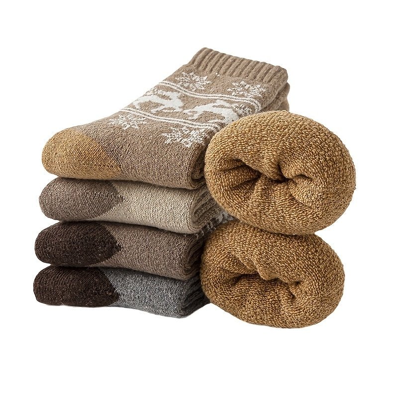 Heren Wintersokken 5 Paar – Warm met Fleecevoering - Spotlights shopping