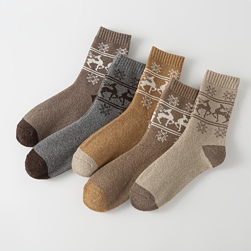 Heren Wintersokken 5 Paar – Warm met Fleecevoering - Spotlights shopping