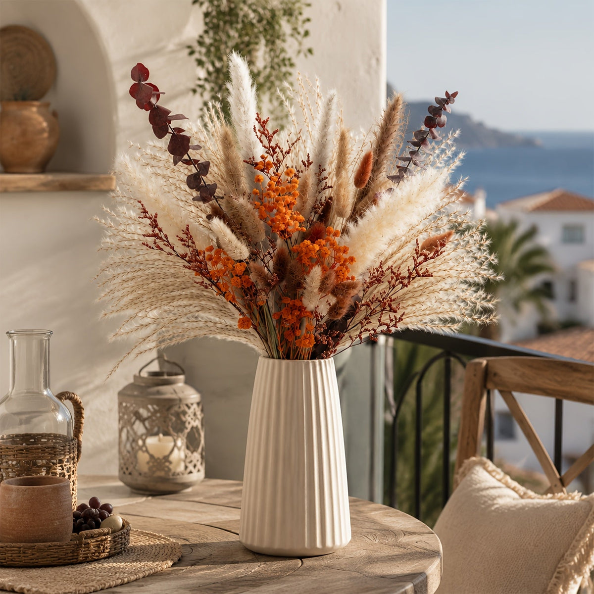 Herfst Decoratieset – Botanische Tafeldecoratie in Oranje & Crème - Spotlights shopping