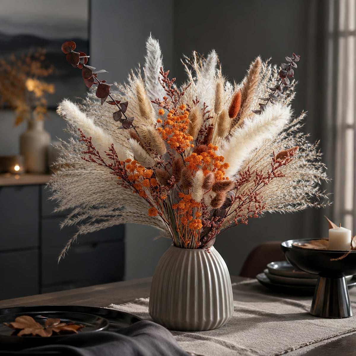 Herfst Decoratieset – Botanische Tafeldecoratie in Oranje & Crème - Spotlights shopping