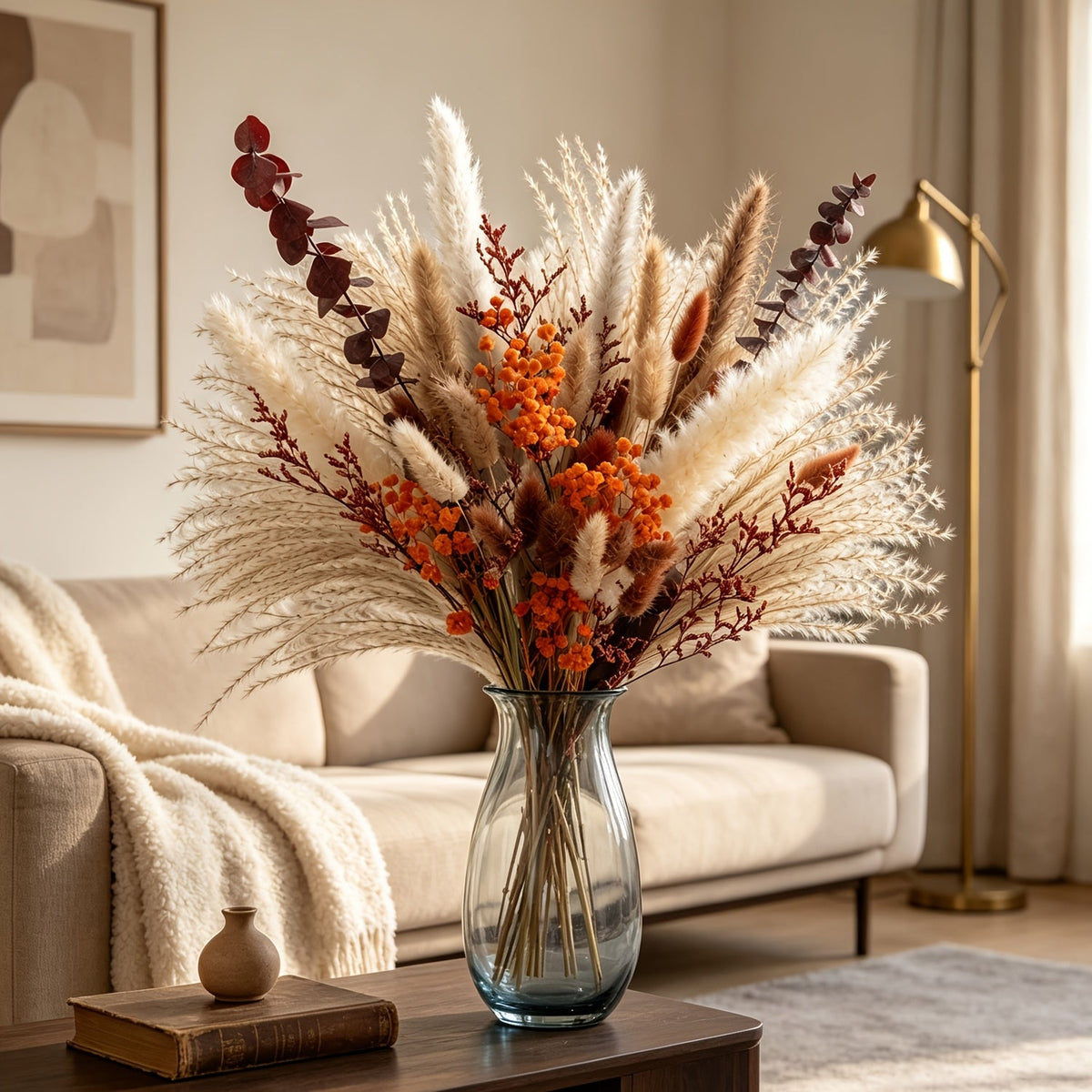 Herfst Decoratieset – Botanische Tafeldecoratie in Oranje & Crème - Spotlights shopping
