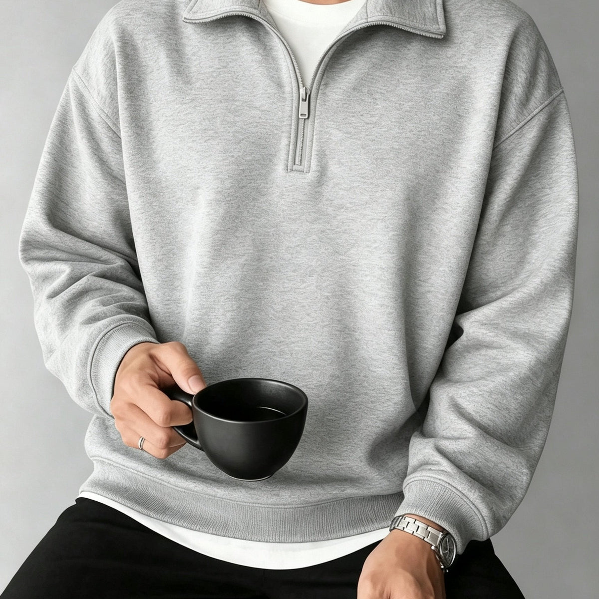 Herfst- en winter sportieve half-zip trui voor heren - Spotlights shopping