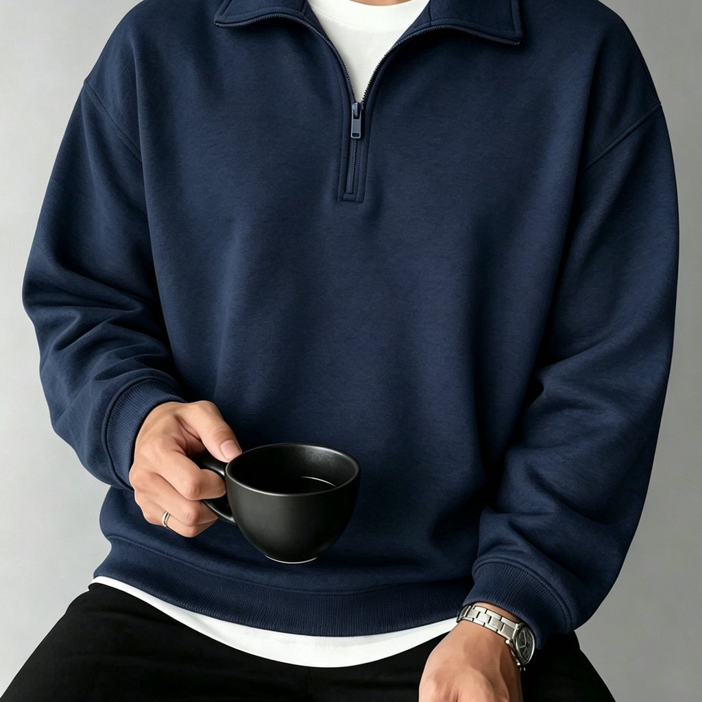 Herfst- en winter sportieve half-zip trui voor heren - Spotlights shopping