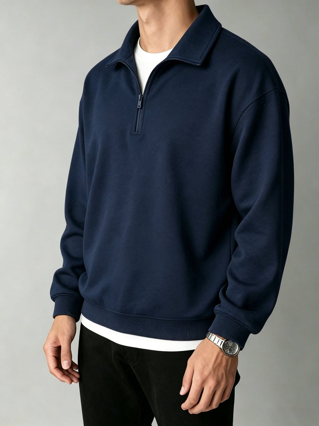 Herfst- en winter sportieve half-zip trui voor heren - Spotlights shopping