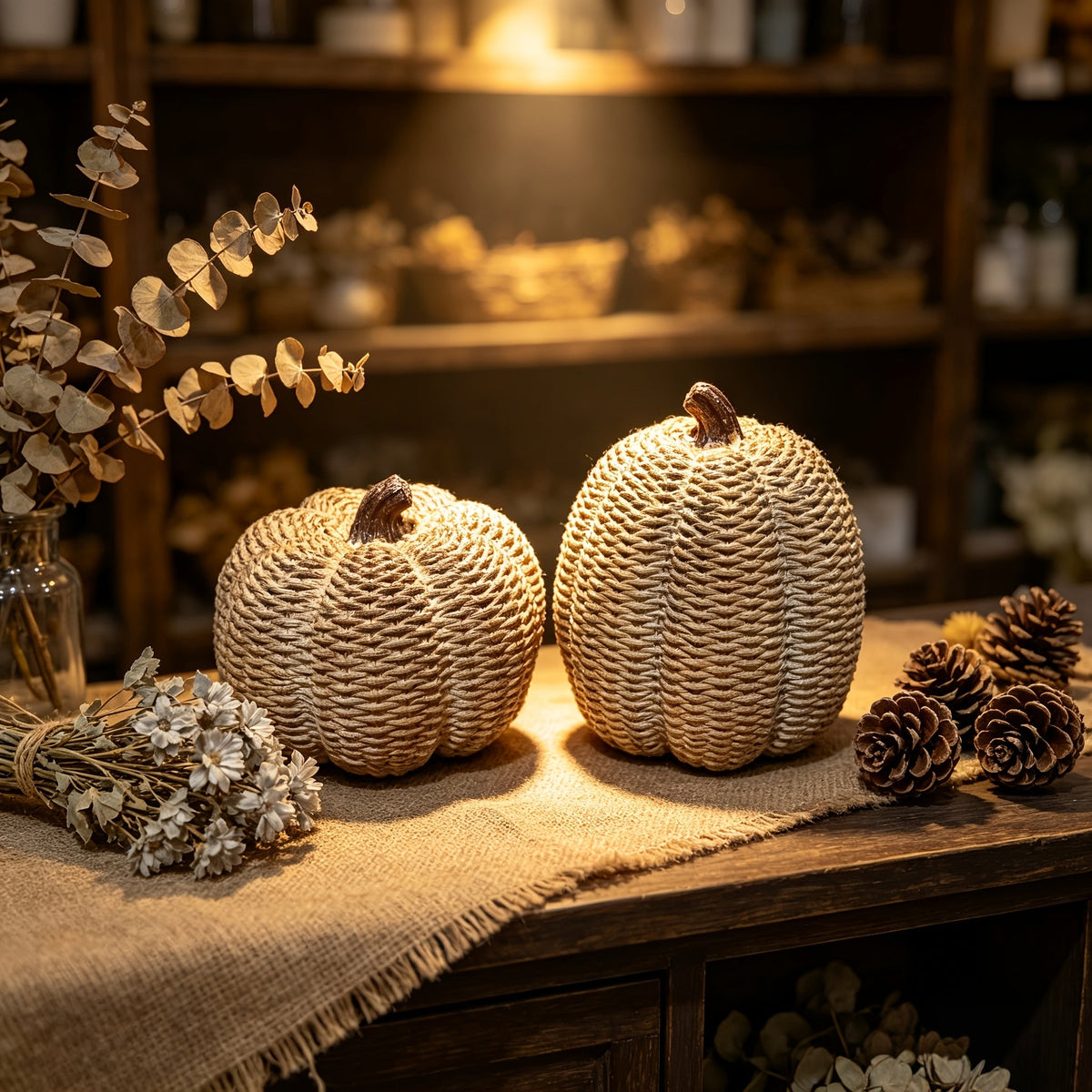 Herfst Pompoen Decoratie – Retro Ornament voor Tafel - Spotlights shopping