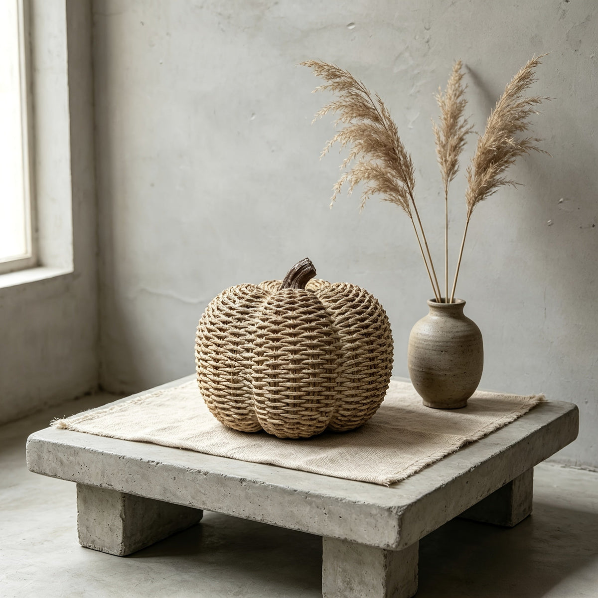 Decoratieve retro pompoen voor het interieur