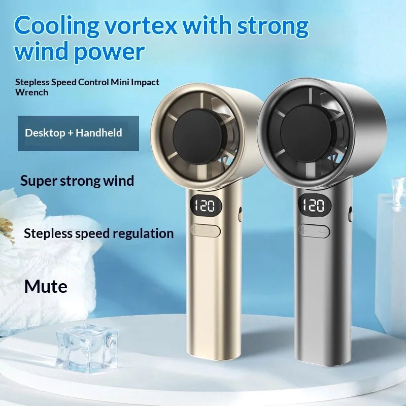 HOMEFISH draagbare USB-oplaadbare handventilator met krachtige luchtstroom